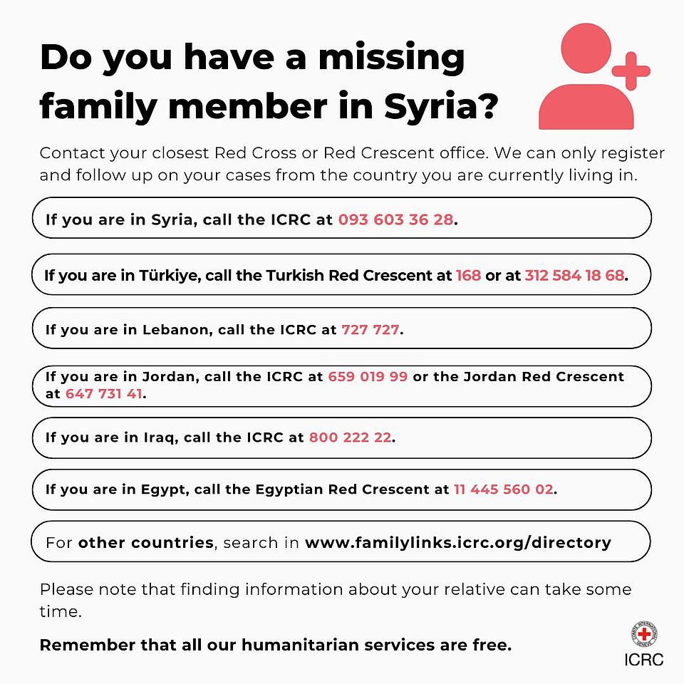 Missing family member in Syria